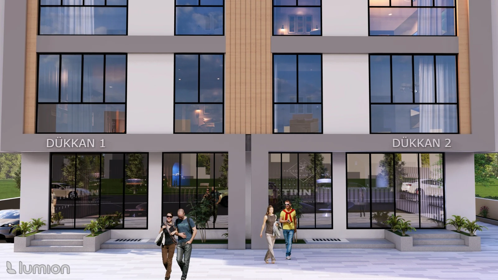 Dr Plaza dükkan girişleri ve vitrinleri